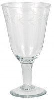 Weissweinglas mit blattkante geschliffen H13cm 7.00